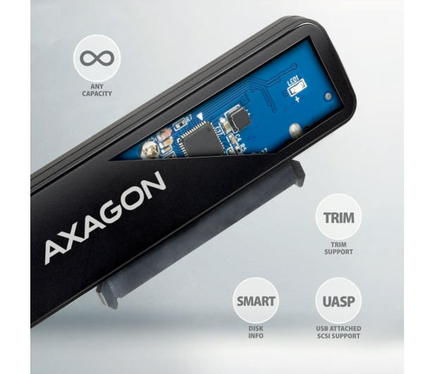 Axagon ADSA-FP2A USB-A 5Gbps - SATA 6G 2.5" SSD/HDD SLIM adapter - 1353408 - zdjęcie 3